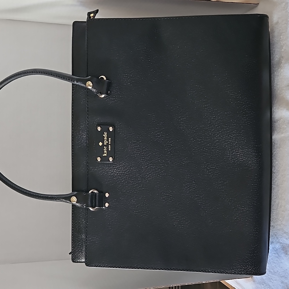 kate spade Black Structured Leather Shoulder Bag